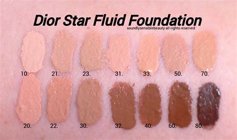 dior star fluid foundation swatches|Dior Star Fluid Foundation SPF 30 • Foundation Swatches.